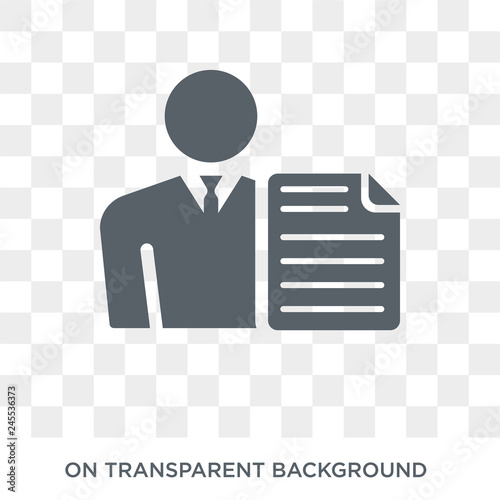 agent script icon. Trendy flat vector agent script icon on transparent background from general  collection. High quality filled agent script symbol use for web and mobile