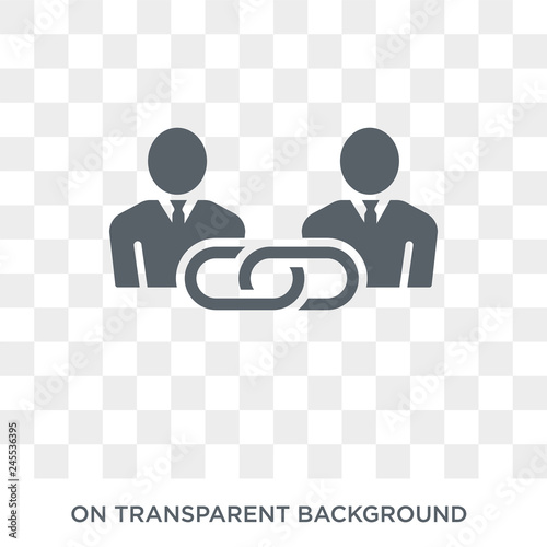 affiliate link icon. Trendy flat vector affiliate link icon on transparent background from general  collection. High quality filled affiliate link symbol use for web and mobile