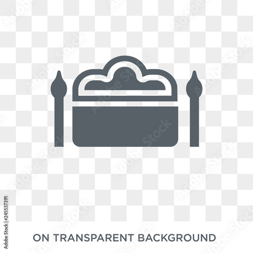 Headboard icon. Headboard design concept from Furniture and household collection. Simple element vector illustration on transparent background.
