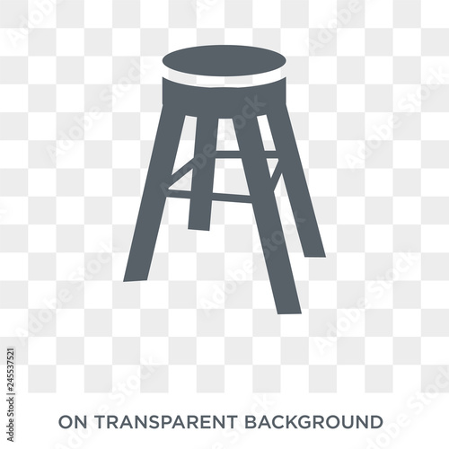 Stool icon. Stool design concept from Furniture and household collection. Simple element vector illustration on transparent background.