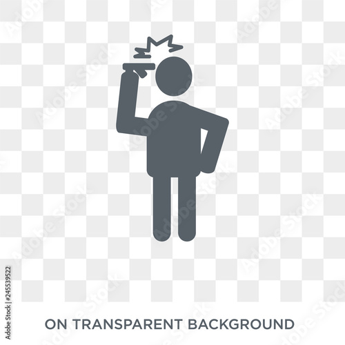 hopeless human icon. Trendy flat vector hopeless human icon on transparent background from Feelings collection. High quality filled hopeless human symbol use for web and mobile