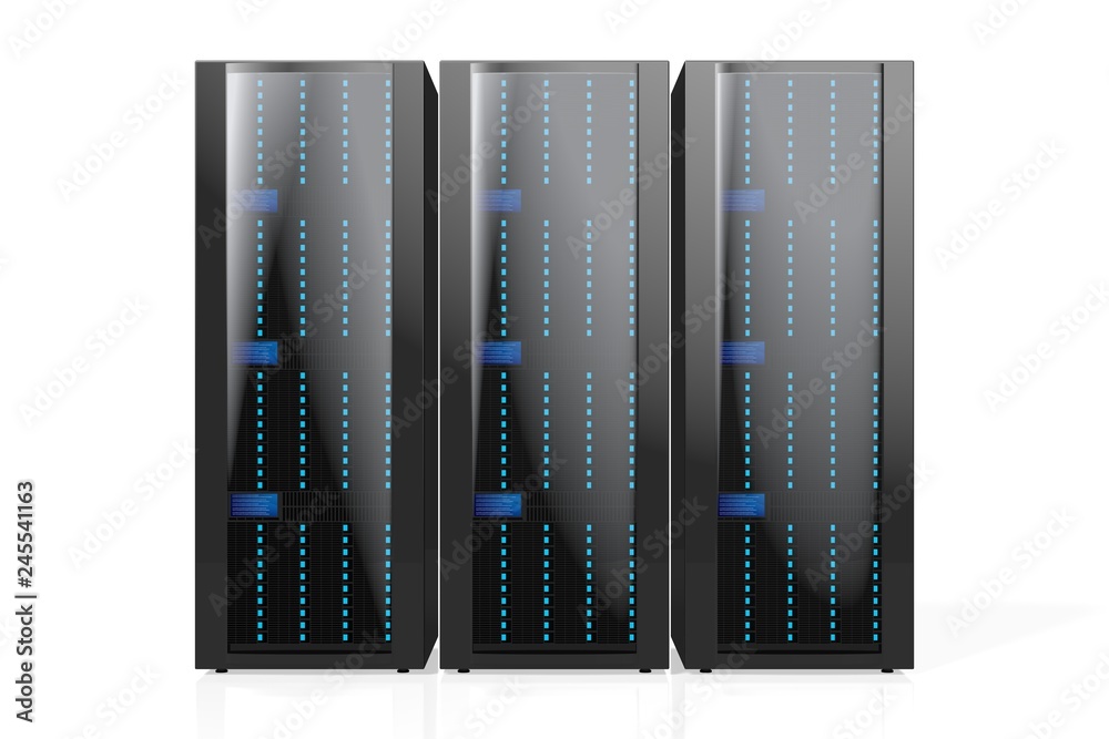 3D three servers illustration - great for topics like data storage, hosting, Internet etc. 3D three servers illustration - great for topics like data storage, hosting, Internet etc.