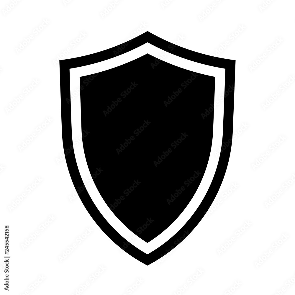 Shield Icon isolated on white background Shield Icon isolated on white background