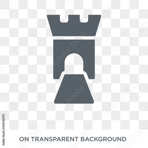 drawbridge icon. Trendy flat vector drawbridge icon on transparent background from Fairy Tale collection. High quality filled drawbridge symbol use for web and mobile