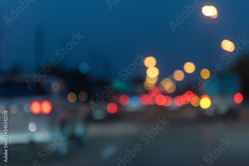 blur image of traffic jam