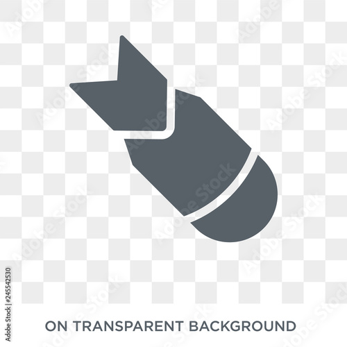 Atomic bomb icon. Trendy flat vector Atomic bomb icon on transparent background from Fairy Tale collection. High quality filled Atomic bomb symbol use for web and mobile