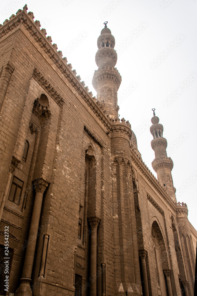 the great Mosques of Sultan Hassan and Al-Rifai in Cairo - Egypt