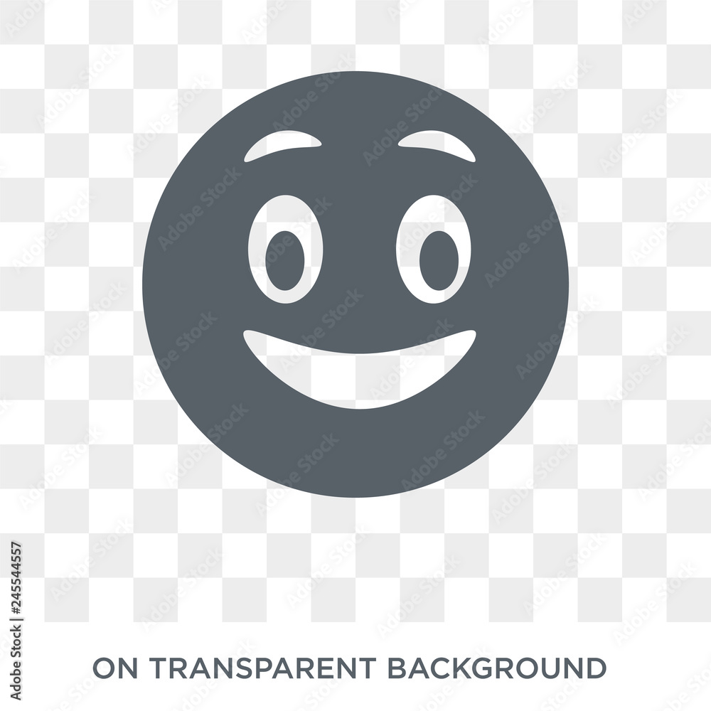 Fototapeta premium Excited emoji icon. Excited emoji design concept from Emoji collection. Simple element vector illustration on transparent background.