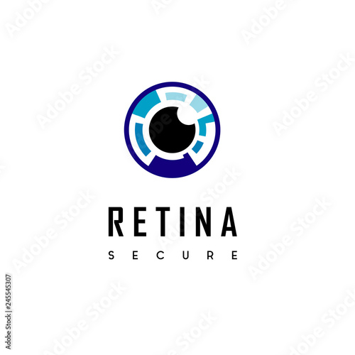 Vector Eye Logo, Retina Scan Logo For Security Company