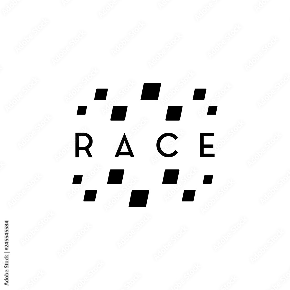 simple design race flag logo template, Race flag Icon - Vector simple design race flag logo template, Race flag Icon - Vector