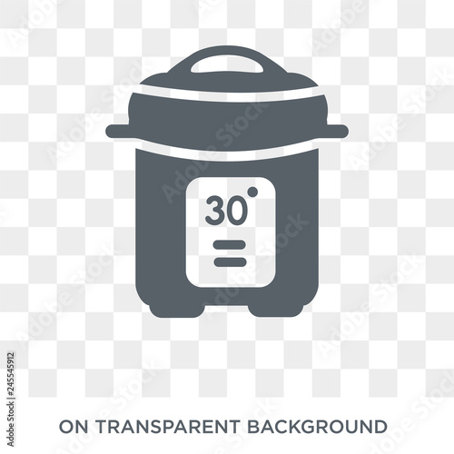 crock-pot icon. Trendy flat vector crock-pot icon on transparent background from Electronic devices collection. High quality filled crock-pot symbol use for web and mobile