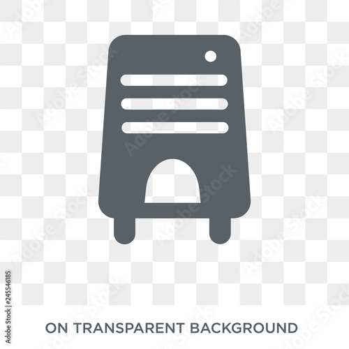 Air purifier icon. Trendy flat vector Air purifier icon on transparent background from Electronic devices collection. High quality filled Air purifier symbol use for web and mobile