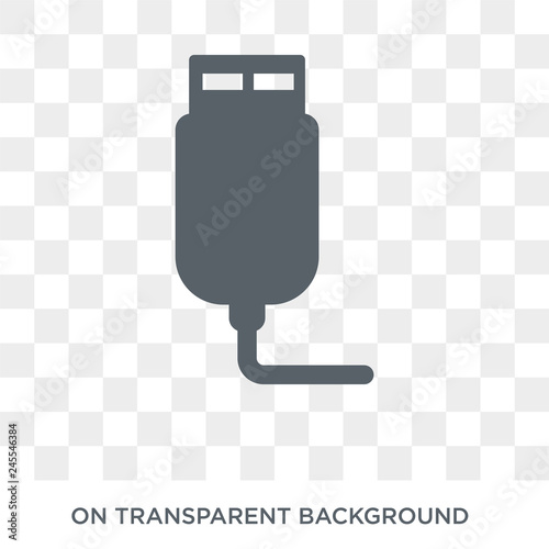 Usb icon. Usb design concept from Electronic devices collection. Simple element vector illustration on transparent background.