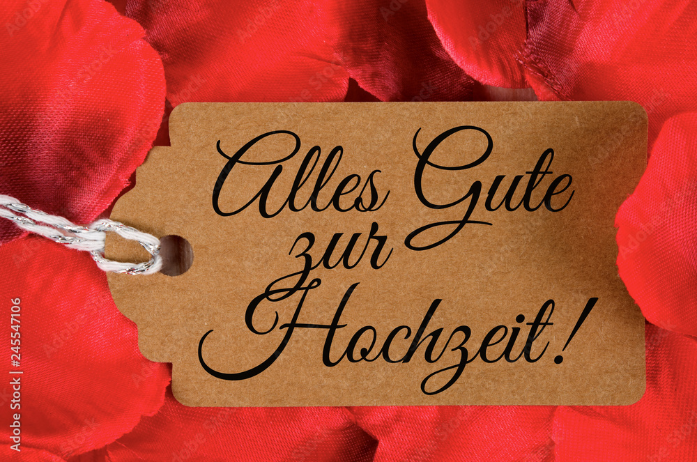 Alles Gute zur Hochzeit StockFoto Adobe Stock