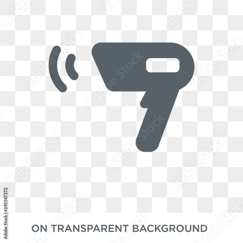 Barcode scanner icon. Barcode scanner design concept from Electronic devices collection. Simple element vector illustration on transparent background. photo