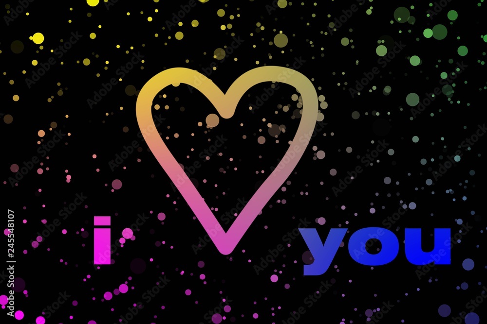 Bright sign heart on flicker black color gradient. Happy Valentine's Day. greeting card, banner, signboard Bright sign heart on flicker black color gradient. Happy Valentine's Day. greeting card, banner, signboard