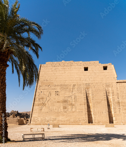 Luxor, Egypt, exterior of Mortuary Temple of Ramesses III at Medinet Habu photo