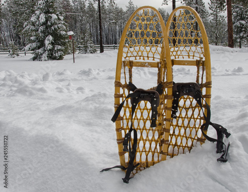 Old traditional snowshoes