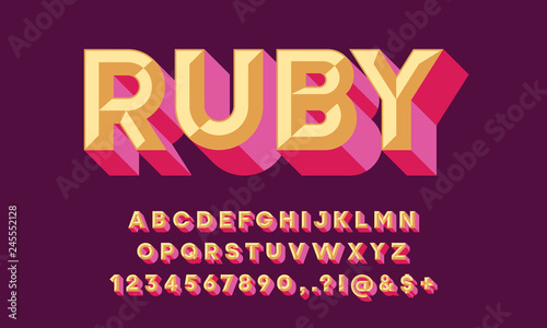 chisel style alphabet design