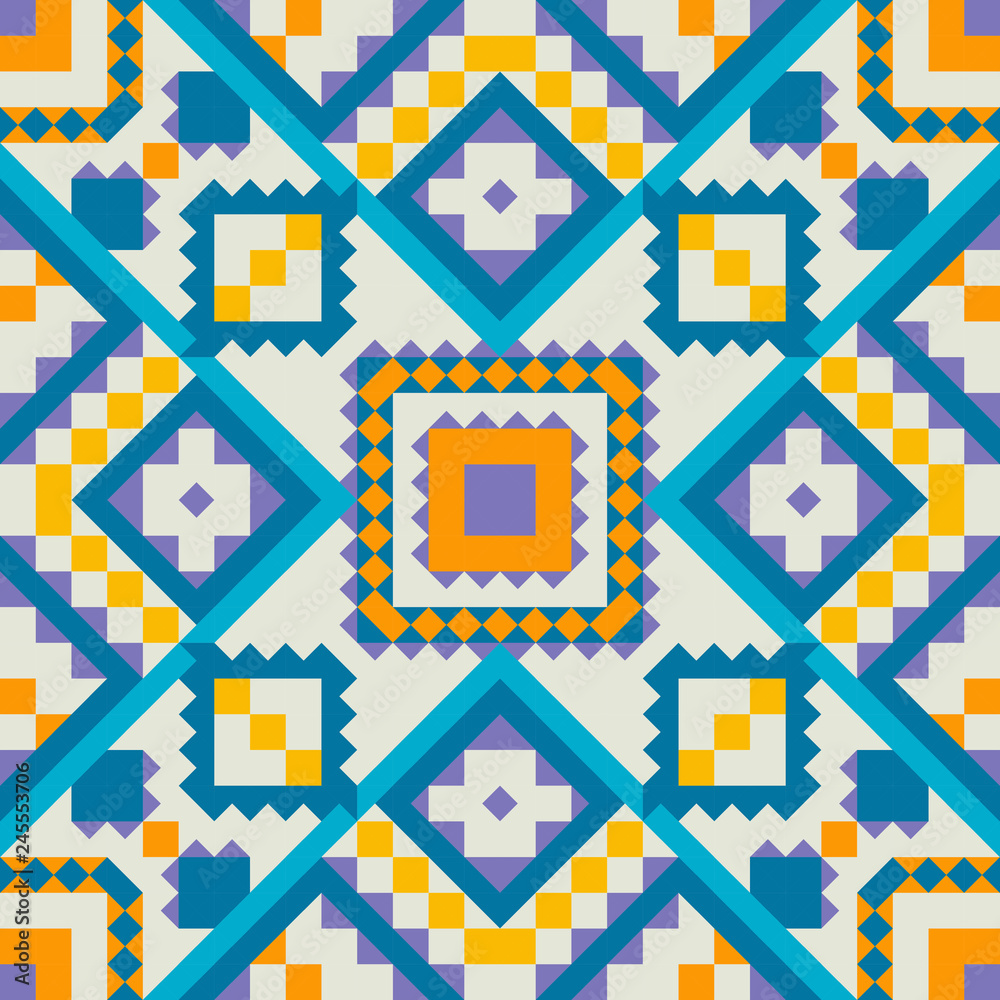 Tribal vector seamless pattern. Aztec fancy abstract geometric art print. Ethnic hipster backdrop. Wallpaper, cloth design, fabric, paper, cover, textile design template.
