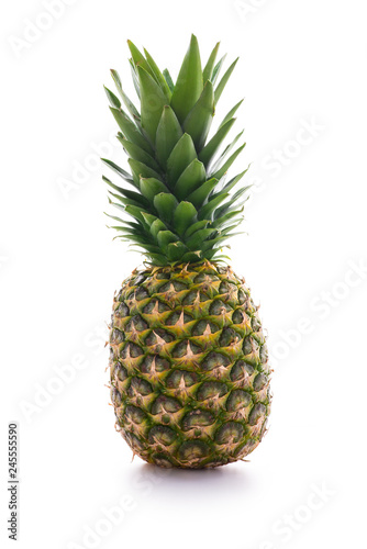 Fresh pineapple isolated over white