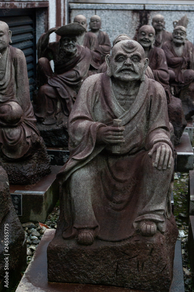 Small Japanese Monk Statues 