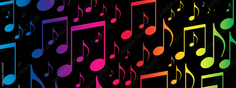 Music Background Banner Stock Illustration | Adobe Stock