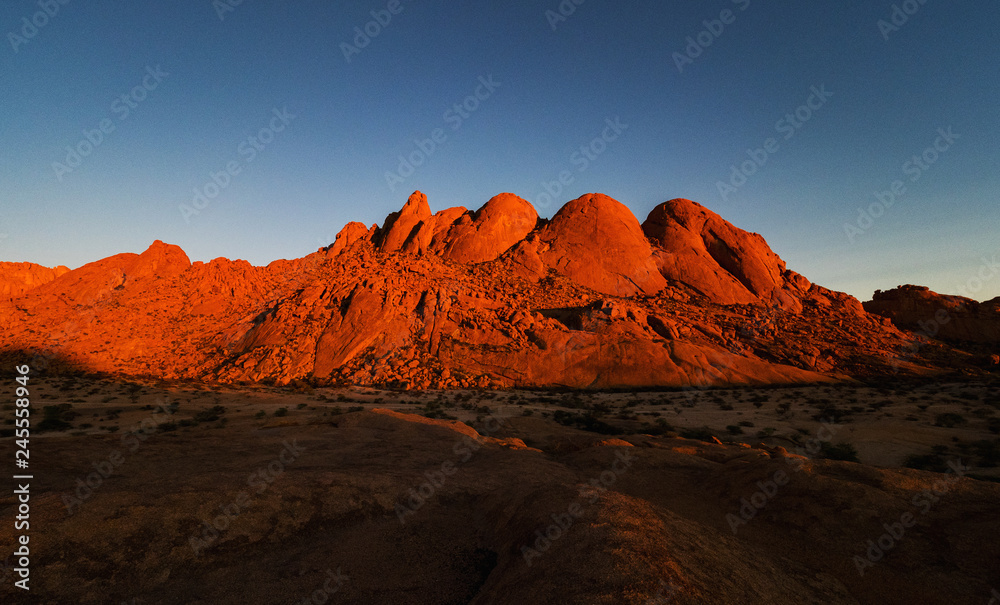 spitzkoppe landscape in namibia africa