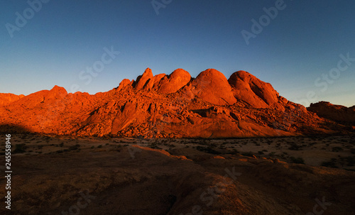 spitzkoppe landscape in namibia africa