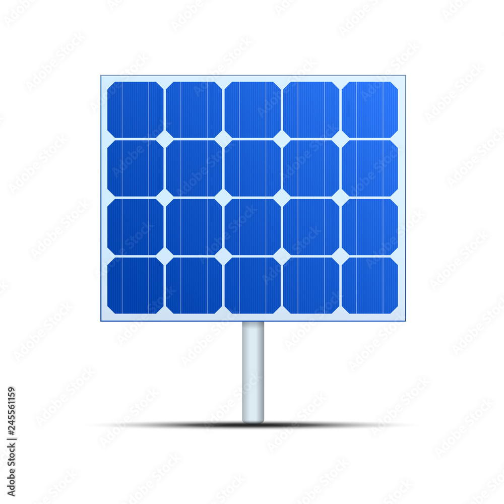 picture of solar panels batteries and green energy in concept environmentally friendly home flat style renewable solar energy vector illustration 
