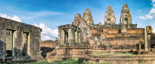Pre Rup temple at sunset. Siem Reap. Cambodia. Panorama