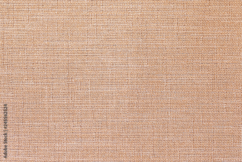 Fototapeta premium Brown linen fabric texture or background.
