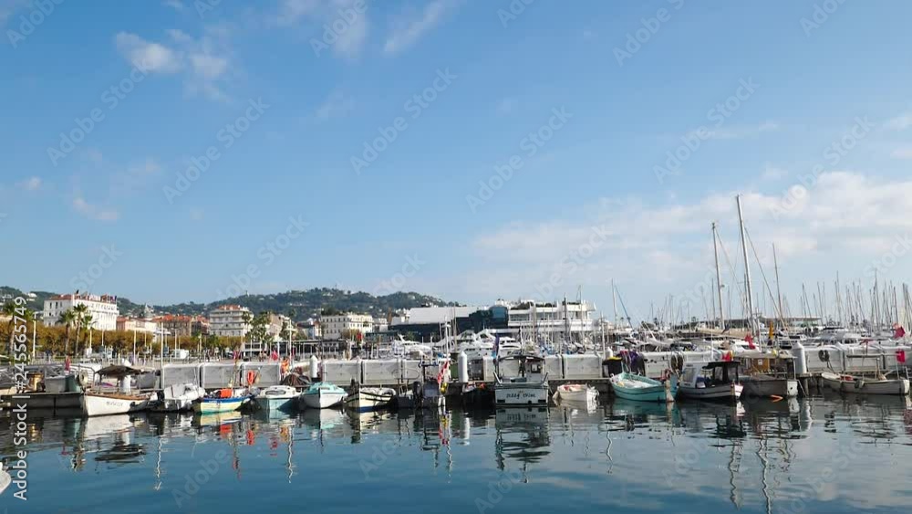Panoramic view of Le Vieux port France, Cannes Panoramic view of Le Vieux port France, Cannes
