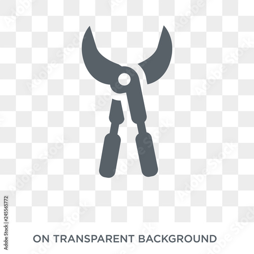 Pruning shears icon. Pruning shears design concept from Agriculture, Farming and Gardening collection. Simple element vector illustration on transparent background.