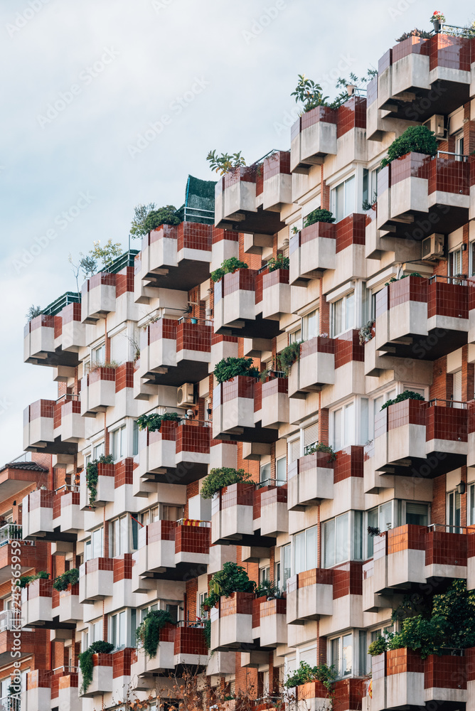 Residential architecture details in Barcelona, Spain Residential architecture details in Barcelona, Spain