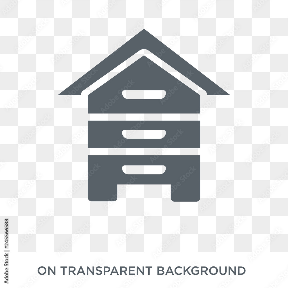 Beehive icon. Beehive design concept from Agriculture, Farming and Gardening collection. Simple element vector illustration on transparent background.