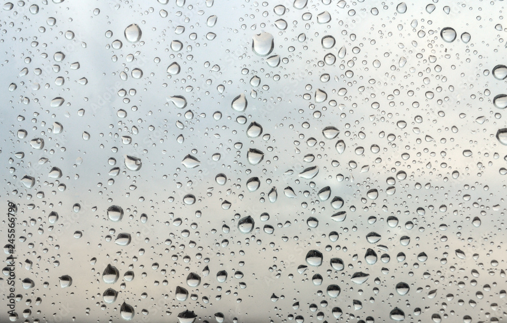 Drops of rain on the window Drops of rain on the window