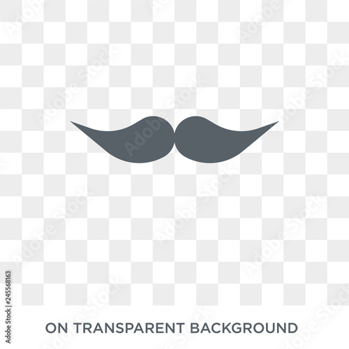 Moustache icon. Moustache design concept from Circus collection. Simple element vector illustration on transparent background.