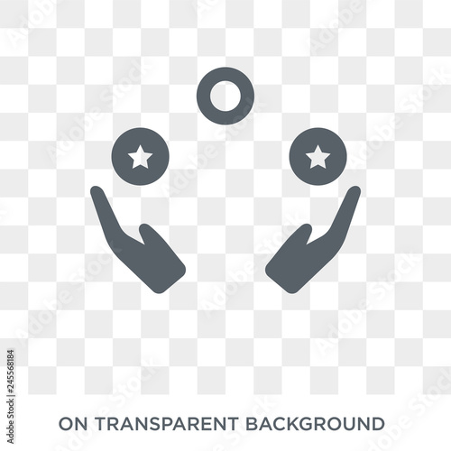 Juggling icon. Juggling design concept from Circus collection. Simple element vector illustration on transparent background.