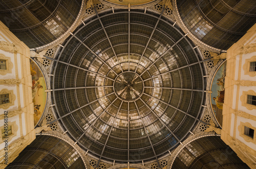 Milan Italy - Circa September 2015: Galleria Vittorio Emanuele II is famous attraction in Milan. It is big shopping mall for famous brands.