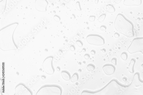 Abstract water drops on a white background.
