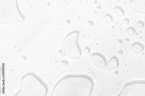 Abstract water drops on a white background.