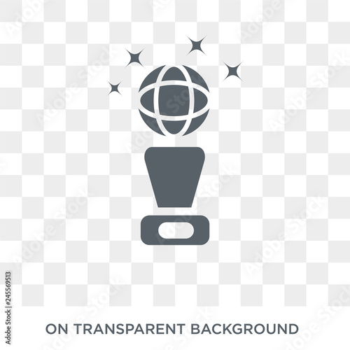 Golden globe icon. Trendy flat vector Golden globe icon on transparent background from Cinema collection. High quality filled Golden globe symbol use for web and mobile photo