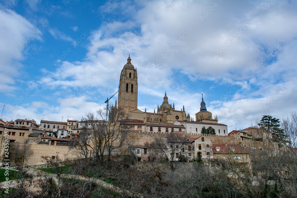 Cathedral of Santa Maria  in the historic city of Segovia, Spain