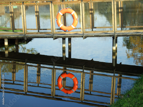 pedestrian bridge over the creek