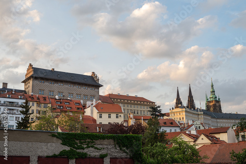 Palace on the Hradčany Square and a view of the Prague Castle