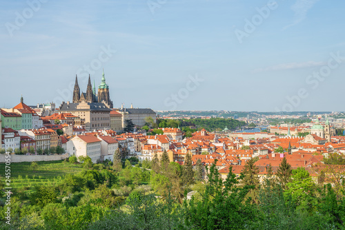 Prague Castle and a view of Prague spring 