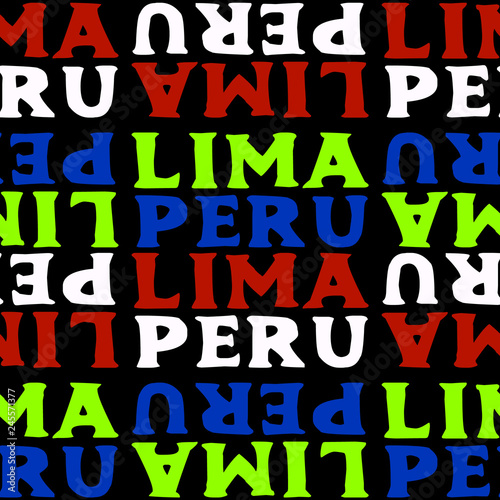 Lima, Peru seamless pattern