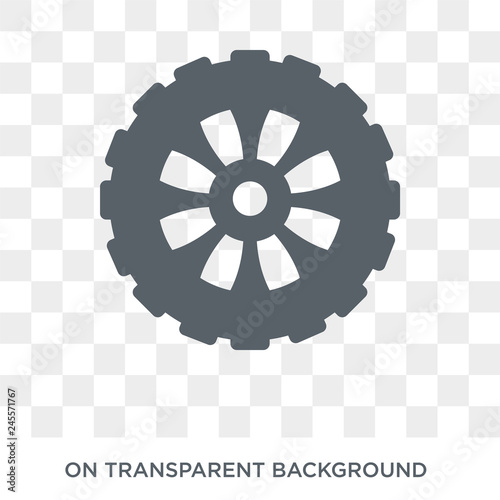 car spare wheel icon. car spare wheel design concept from Car parts collection. Simple element vector illustration on transparent background.