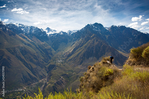 View of mountains around the Colca Canyon, Peru photo